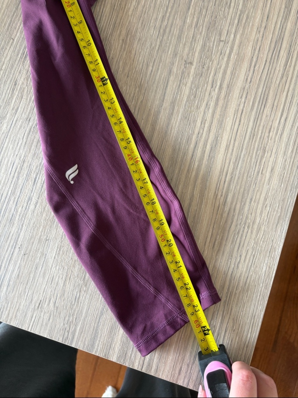 Fabletics PureLuxe High Rise Leggings Burgundy Purple Size M - Picture 7 of 7